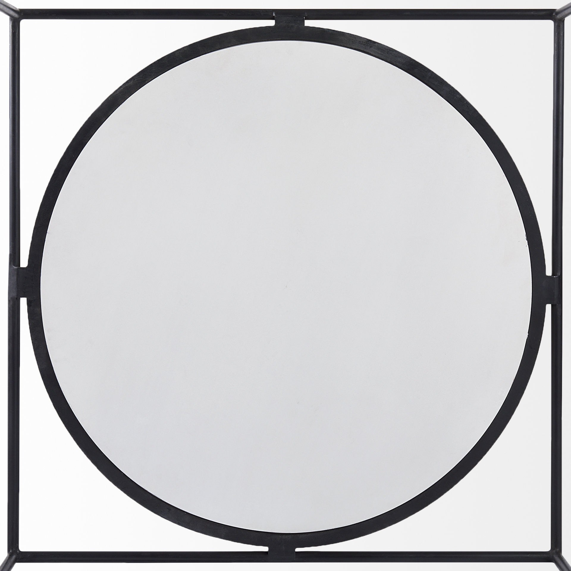 White Marble Metal Frame Round in Square Coffee Table By Homeroots | Coffee Tables | Modishstore - 6