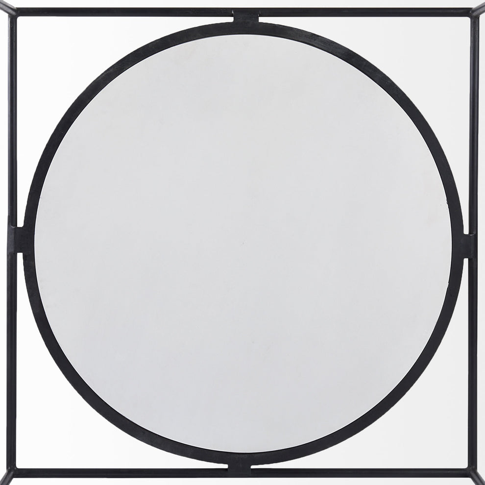 White Marble Metal Frame Round in Square Coffee Table By Homeroots | Coffee Tables | Modishstore - 6