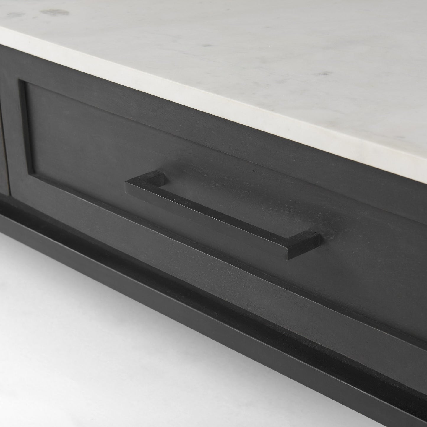 Dark Brown Wood and Marble Coffee Table By Homeroots | Coffee Tables | Modishstore - 8