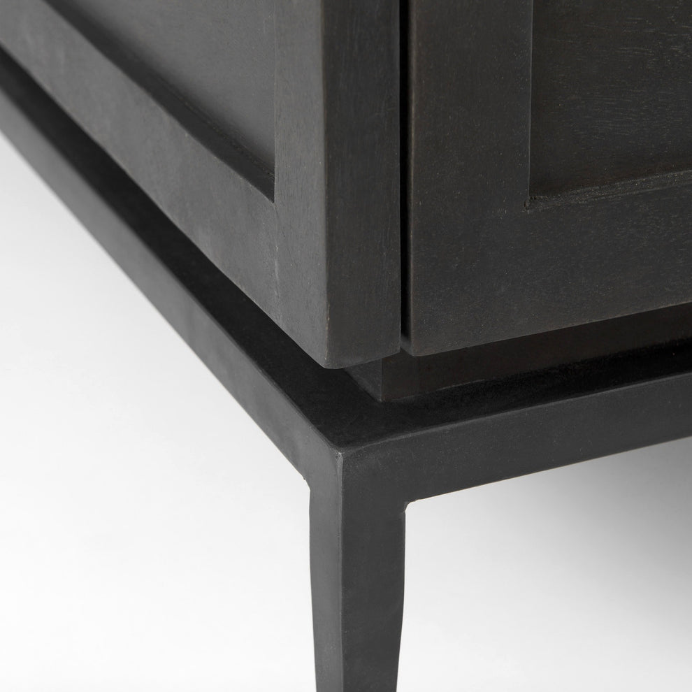Dark Brown Wood and Marble Coffee Table By Homeroots | Coffee Tables | Modishstore - 2