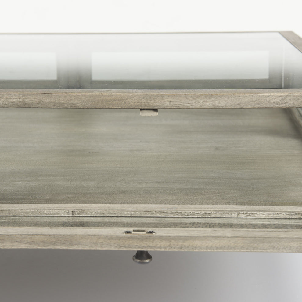 Rustic Gray Brown Shadowbox Coffee Table By Homeroots | Coffee Tables | Modishstore - 7