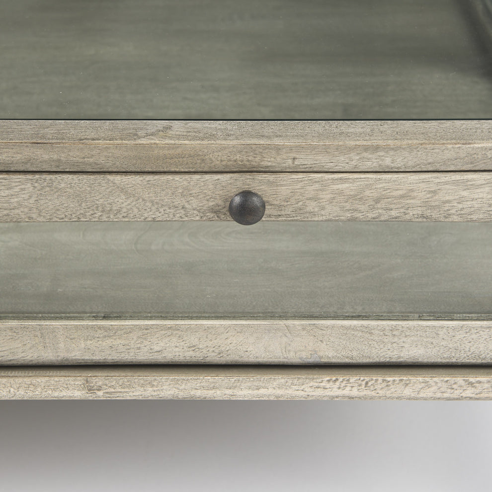 Rustic Gray Brown Shadowbox Coffee Table By Homeroots | Coffee Tables | Modishstore - 9
