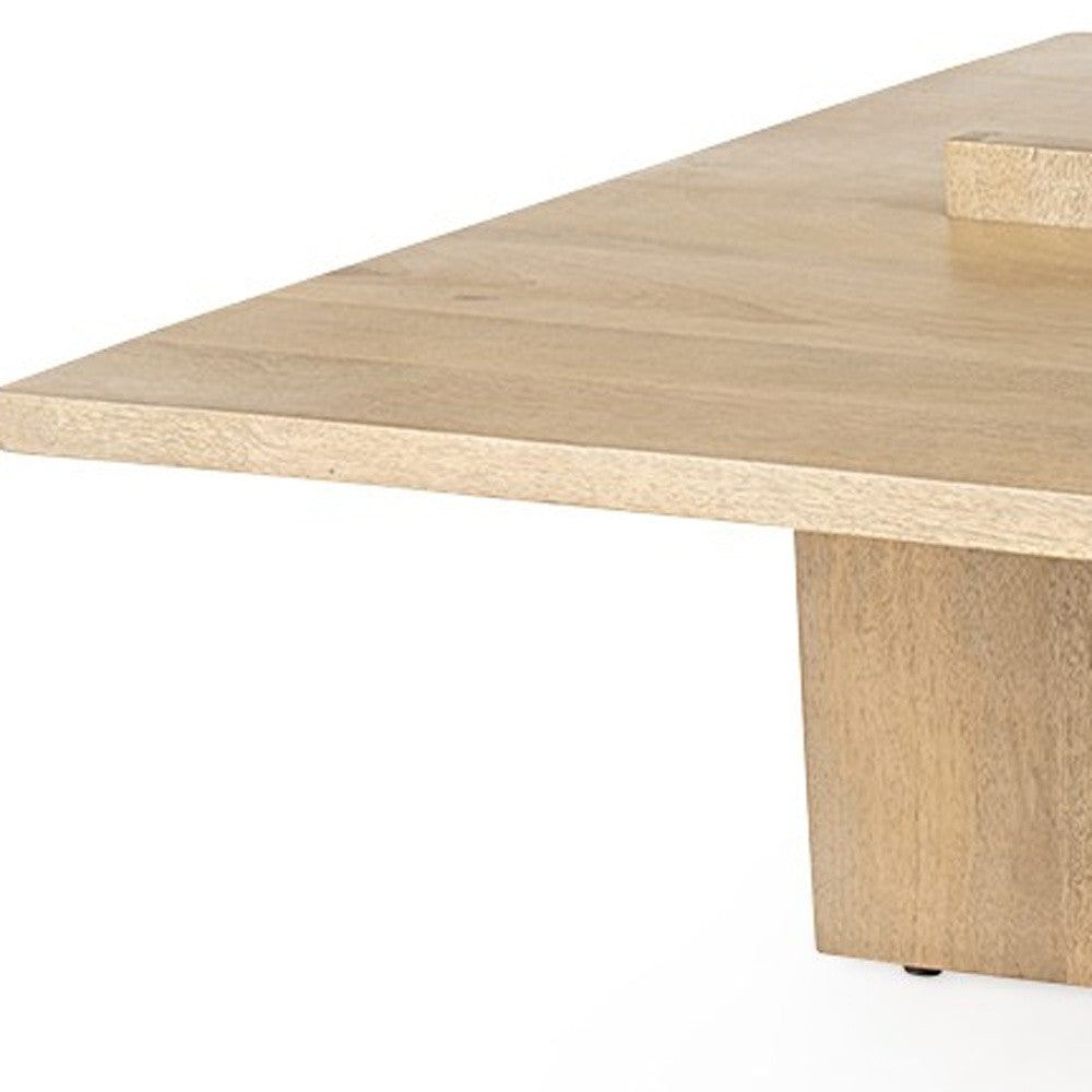 34" Natural Rectangular Coffee Table By Homeroots | Coffee Tables | Modishstore - 4