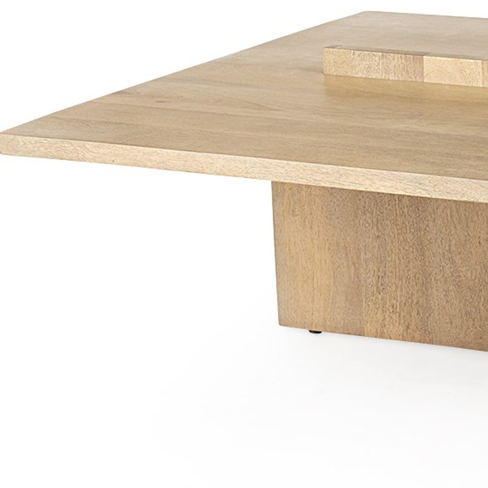 34" Natural Rectangular Coffee Table By Homeroots | Coffee Tables | Modishstore - 5
