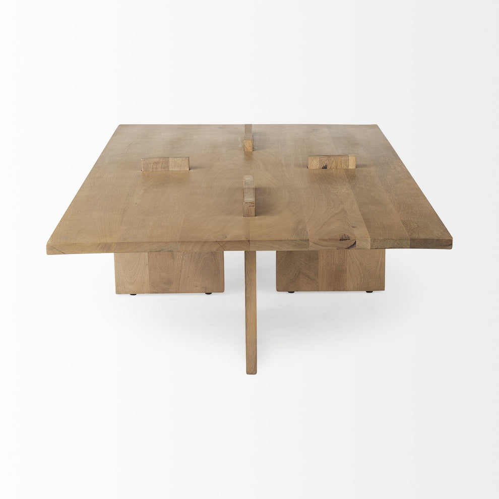 34" Natural Rectangular Coffee Table By Homeroots | Coffee Tables | Modishstore - 3