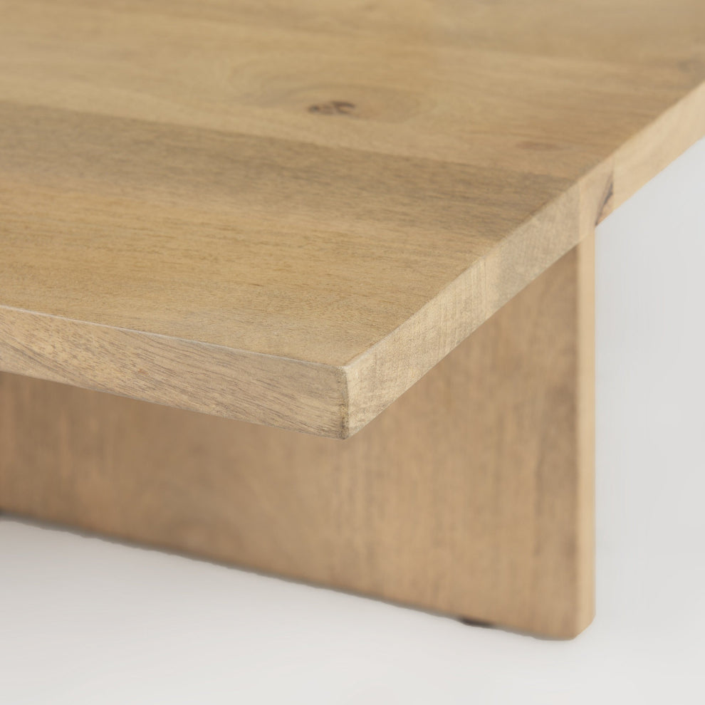 34" Natural Rectangular Coffee Table By Homeroots | Coffee Tables | Modishstore - 7