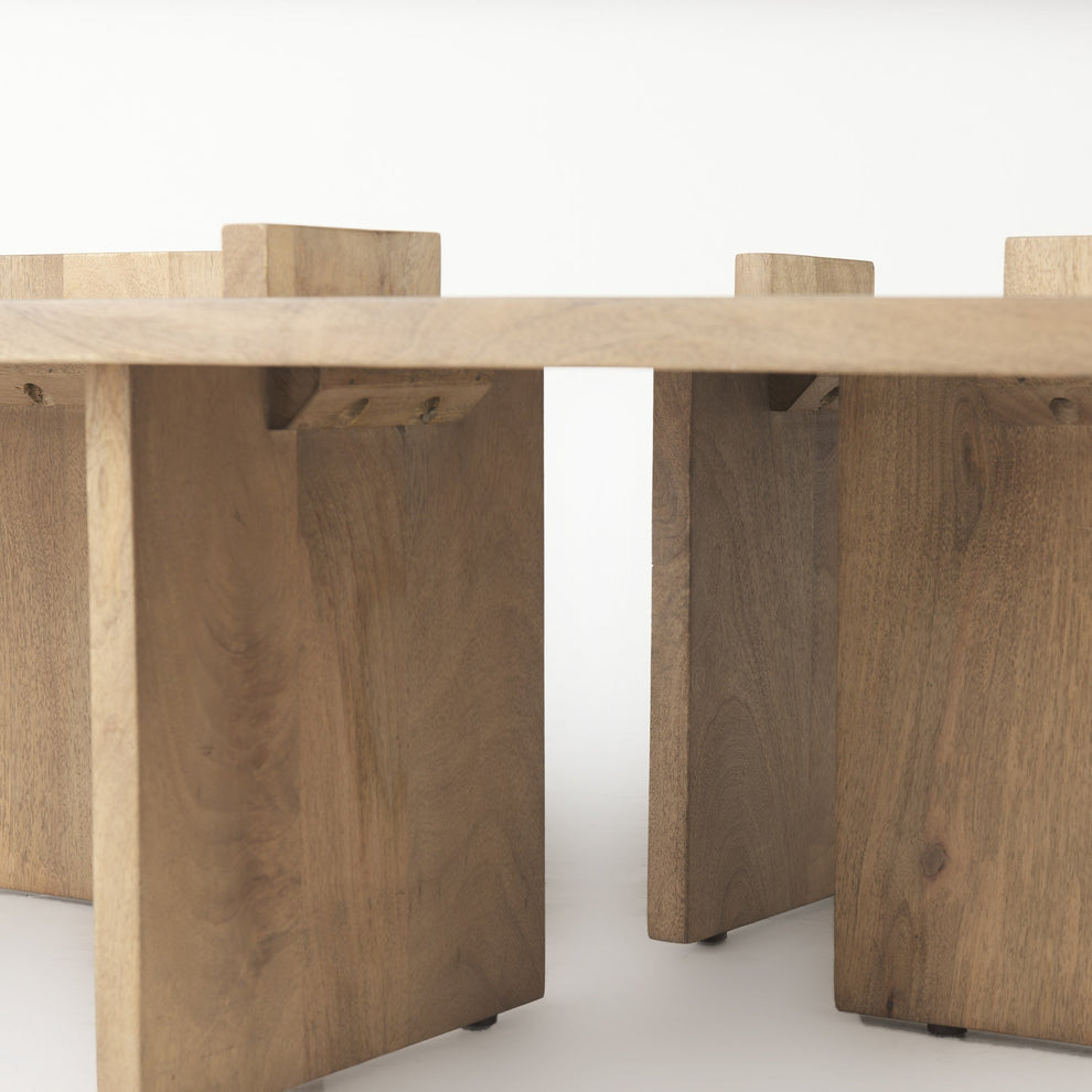 34" Natural Rectangular Coffee Table By Homeroots | Coffee Tables | Modishstore - 9