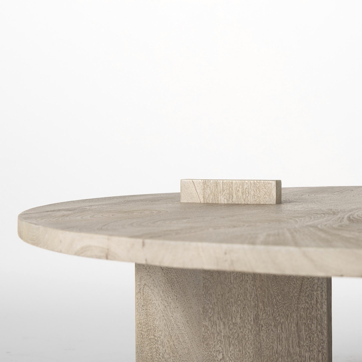 Cool Gray Brown Round Wooden Coffee Table By Homeroots | Coffee Tables | Modishstore - 8