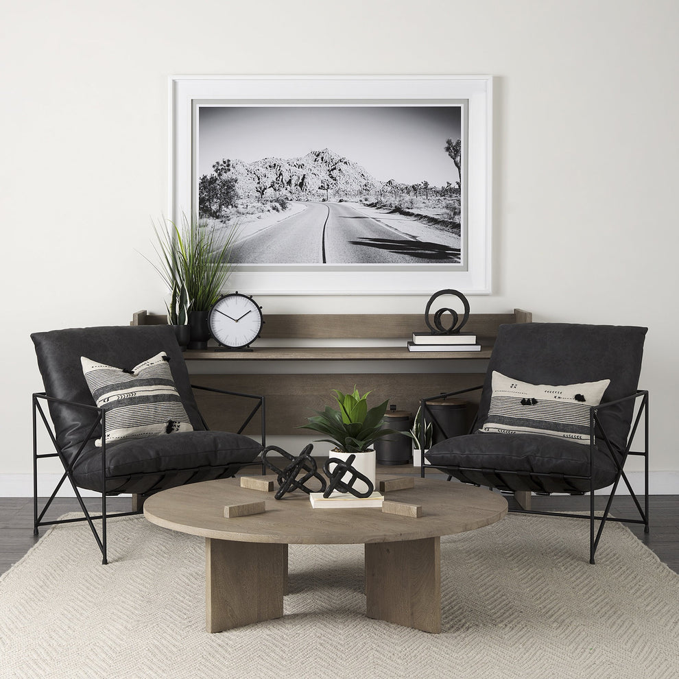 Cool Gray Brown Round Wooden Coffee Table By Homeroots | Coffee Tables | Modishstore - 9