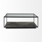 Iron Glass and Marble Rectangular Coffee Table By Homeroots | Coffee Tables | Modishstore - 2
