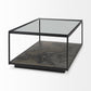 Iron Glass and Marble Rectangular Coffee Table By Homeroots | Coffee Tables | Modishstore - 4