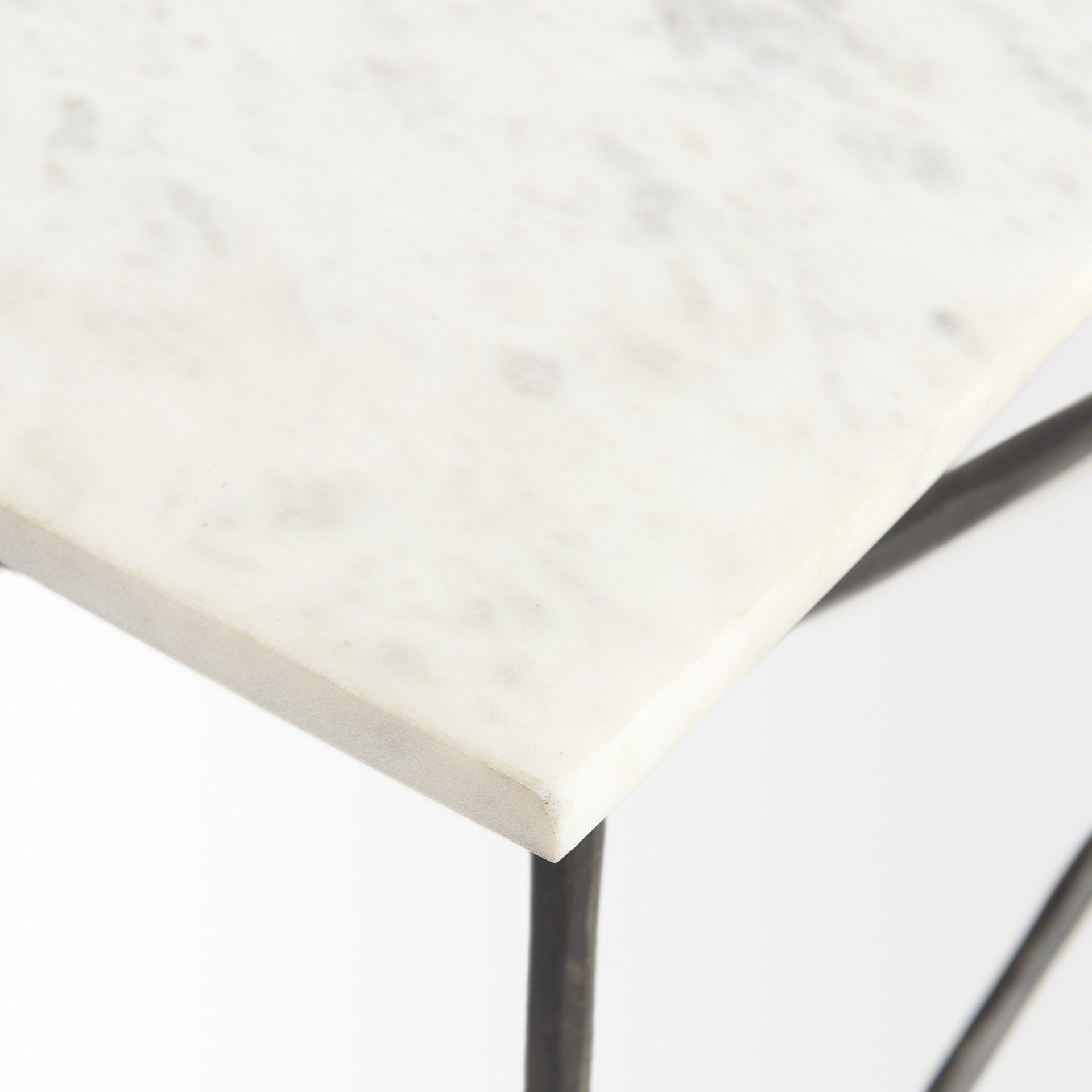 White Marble Criss Cross Base Coffee Table By Homeroots | Coffee Tables | Modishstore - 8