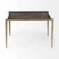 Dark Brown and Antiqued Gold Coffee Table By Homeroots