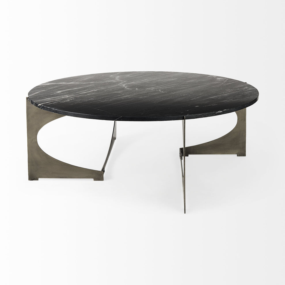 Contemporary Black Marble Coffee Table By Homeroots | Coffee Tables | Modishstore - 2