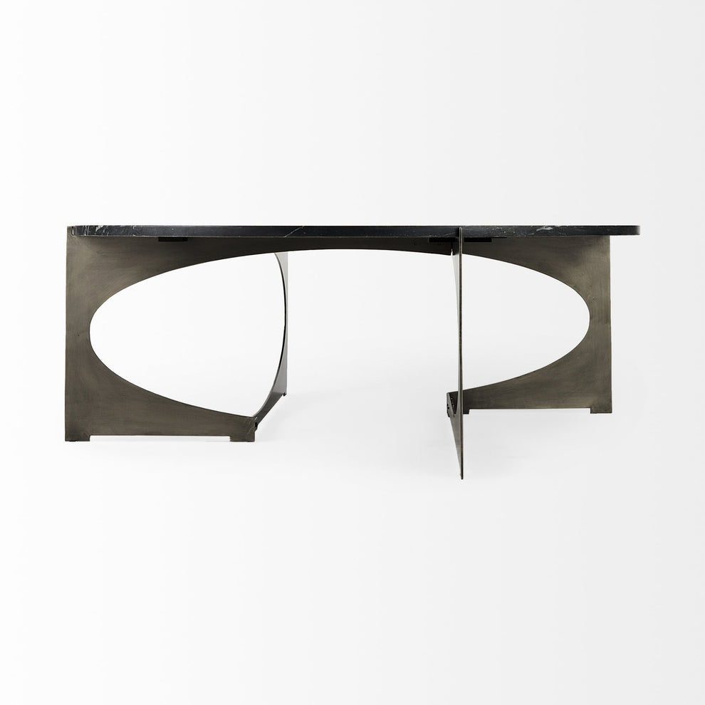 Contemporary Black Marble Coffee Table By Homeroots | Coffee Tables | Modishstore - 5