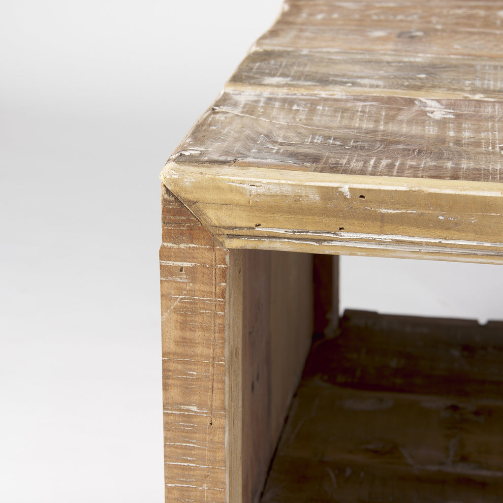 Light Brown Solid Wood Coffee Table By Homeroots | Coffee Tables | Modishstore - 6