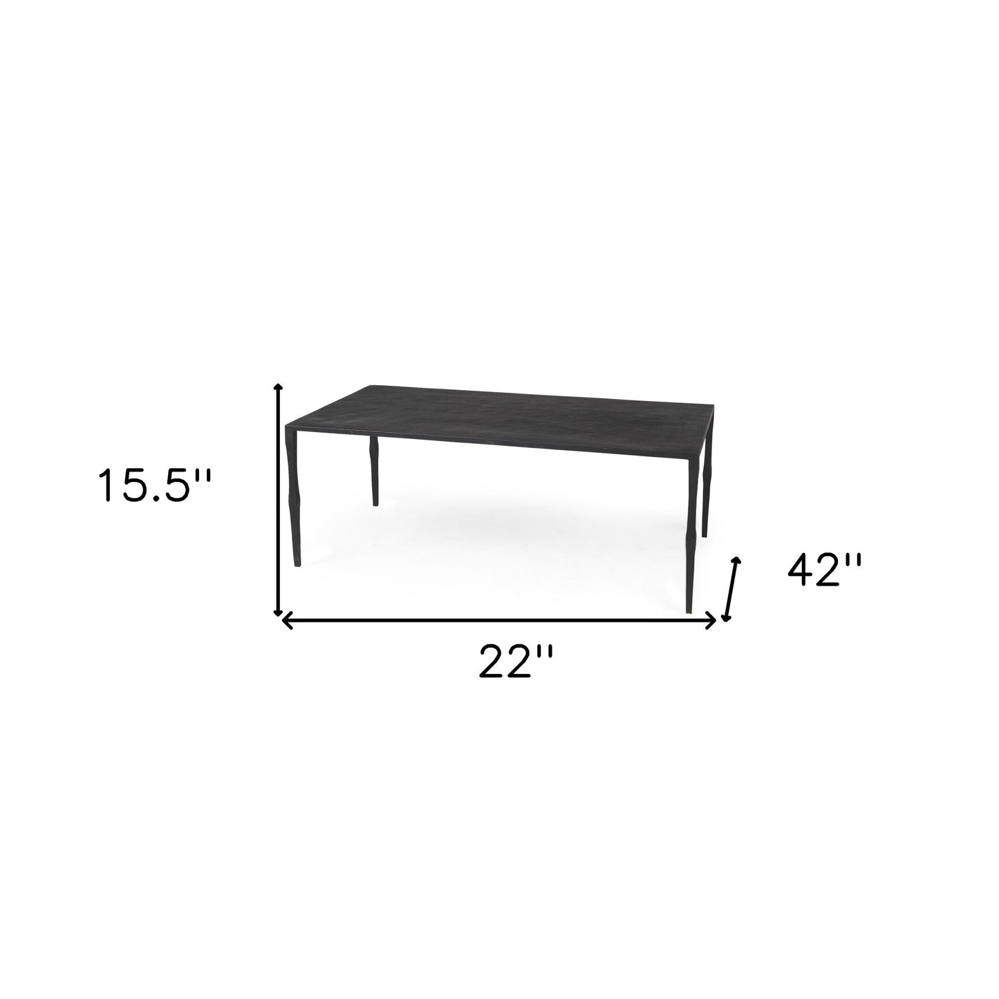 Minimal Black Iron Rectangular Coffee Table By Homeroots | Coffee Tables | Modishstore - 2