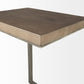 Modern Light Wash And Nickel C Shape Tv Table By Homeroots