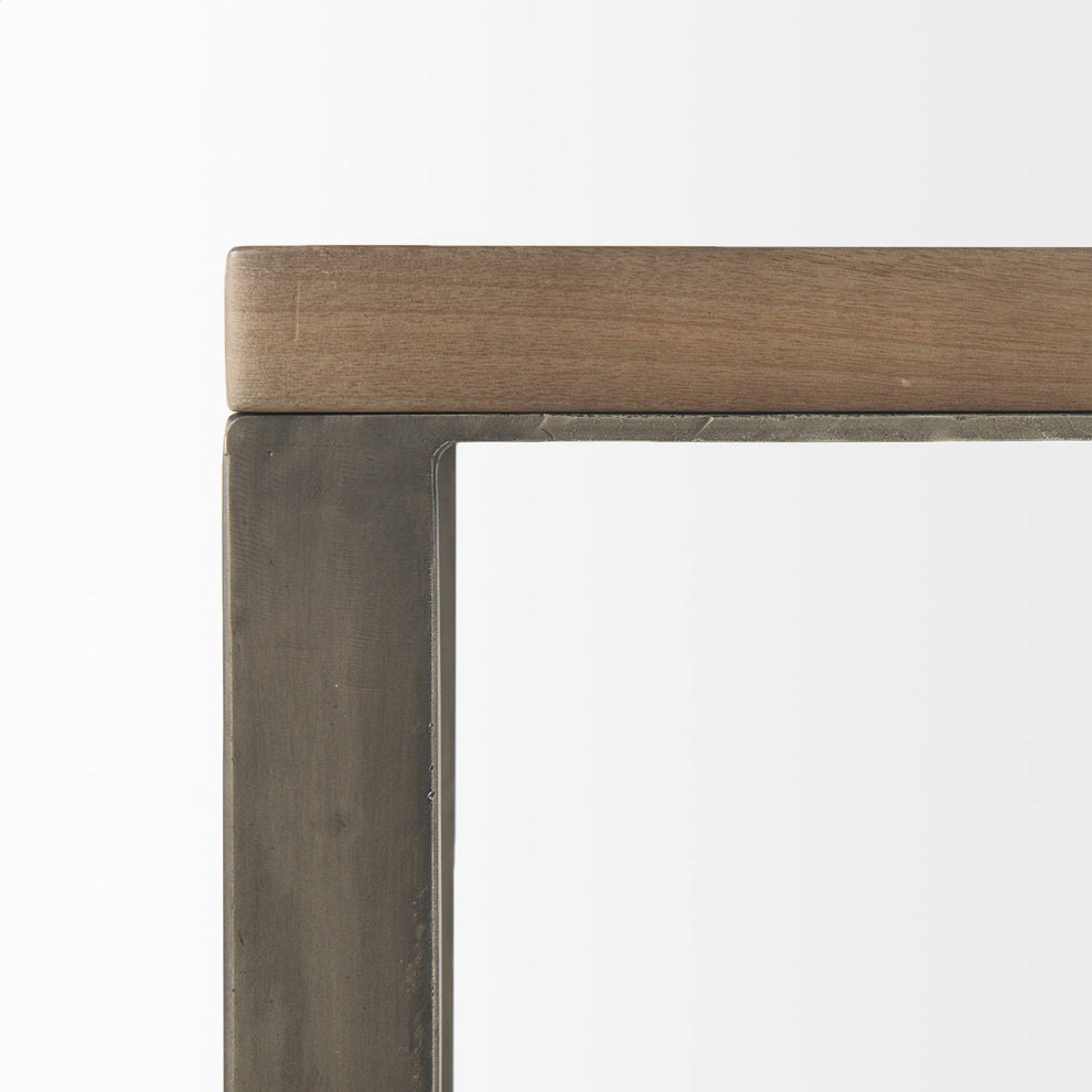 Modern Light Wash And Nickel C Shape Tv Table By Homeroots | End Tables | Modishstore - 8