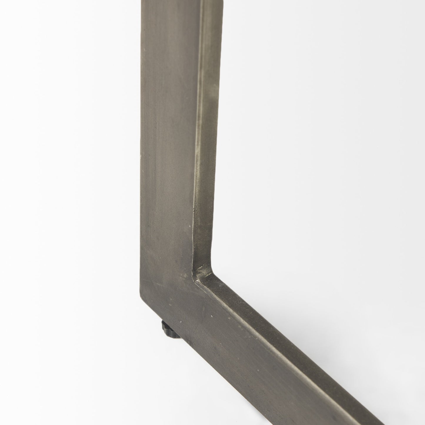 Modern Light Wash And Nickel C Shape Tv Table By Homeroots | End Tables | Modishstore - 9