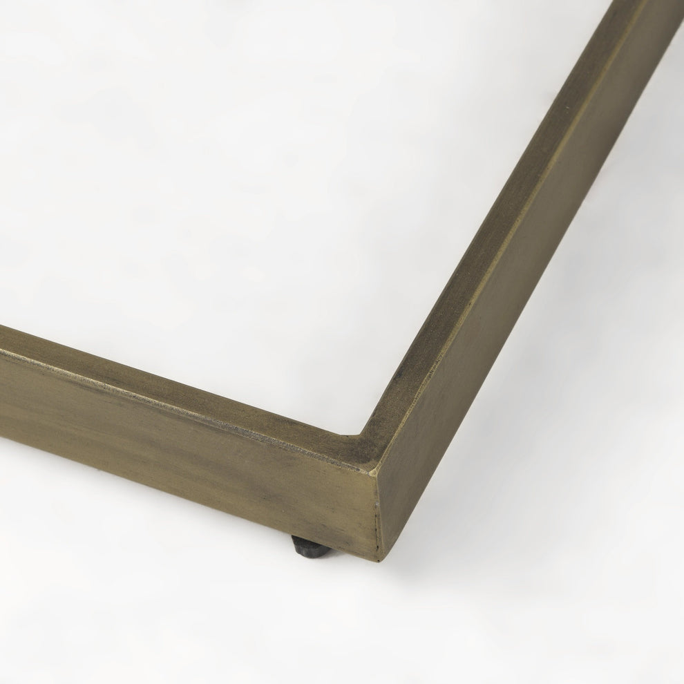 Modern Natural Wash And Golden C Shape Tv Table By Homeroots | End Tables | Modishstore - 8