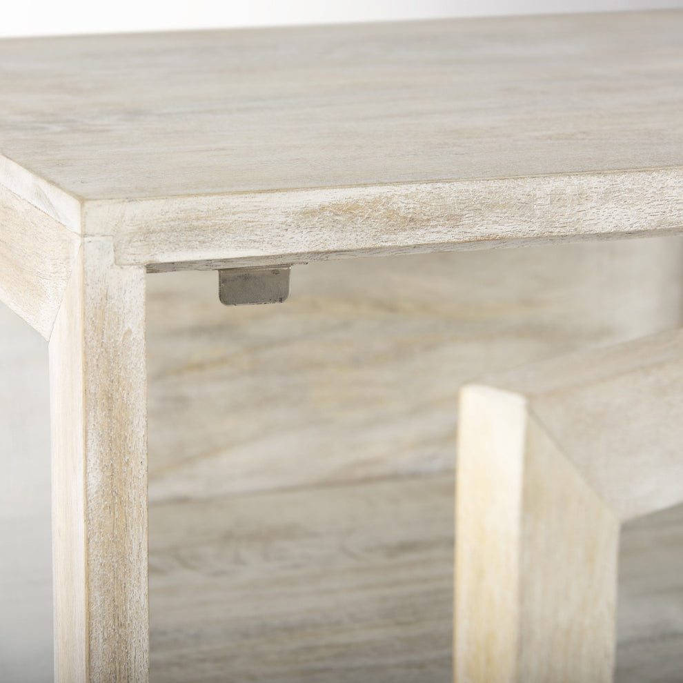 Rustic Weathered White And Gold Shadowbox Cabinet By Homeroots | End Tables | Modishstore - 9