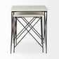 Antiqued Angular Metal and Marble End Table By Homeroots | End Tables | Modishstore - 3