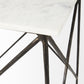 Antiqued Angular Metal and Marble End Table By Homeroots | End Tables | Modishstore - 8