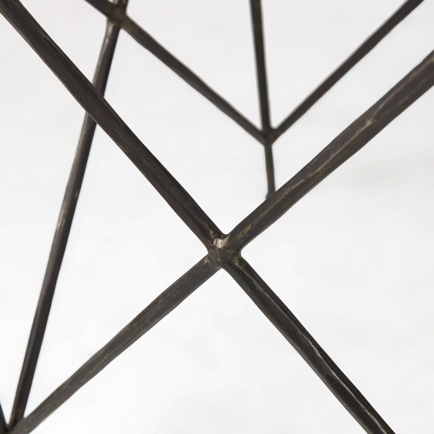 Antiqued Angular Metal and Marble End Table By Homeroots | End Tables | Modishstore - 9