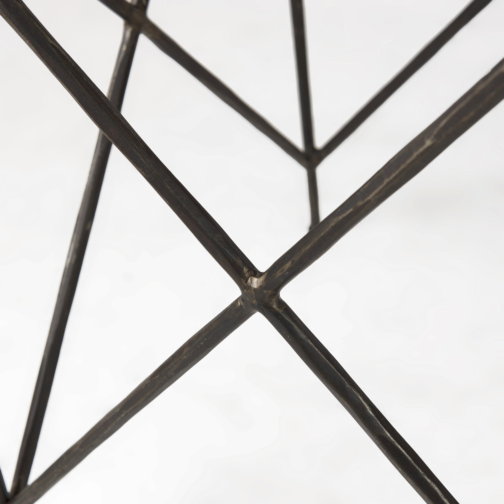 Antiqued Angular Metal and Marble End Table By Homeroots | End Tables | Modishstore - 9