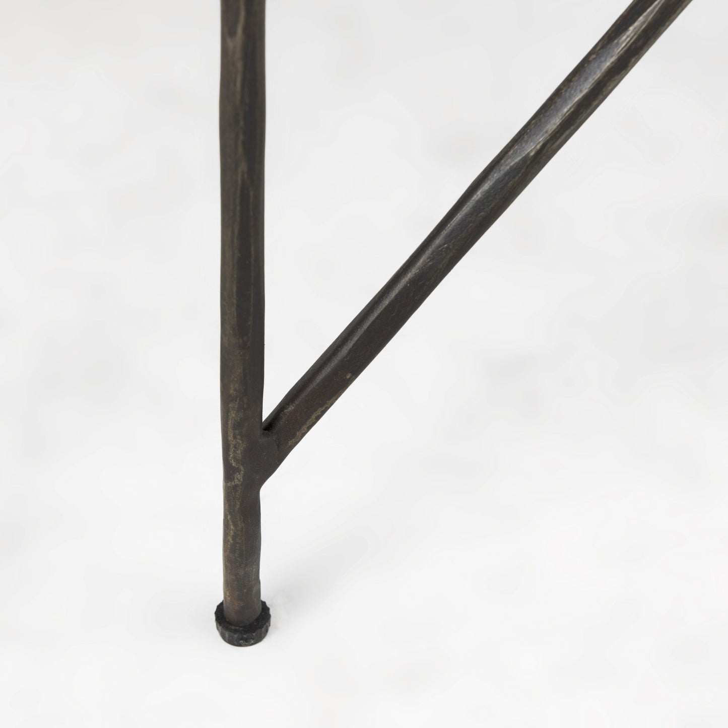 Antiqued Angular Metal and Marble End Table By Homeroots | End Tables | Modishstore - 2