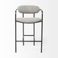 Light Gray Black Framed Counter Stool By Homeroots | Counter Stools | Modishstore - 2