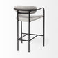 Light Gray Black Framed Counter Stool By Homeroots | Counter Stools | Modishstore - 5
