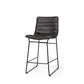 Black Leather Metal Frame Counter Stool By Homeroots | Counter Stools | Modishstore