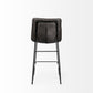 Black Leather Metal Frame Counter Stool By Homeroots | Counter Stools | Modishstore - 4