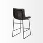Black Leather Metal Frame Counter Stool By Homeroots | Counter Stools | Modishstore - 5