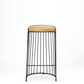 Wood And Metal Wire Design Counter Stool By Homeroots | Counter Stools | Modishstore - 3