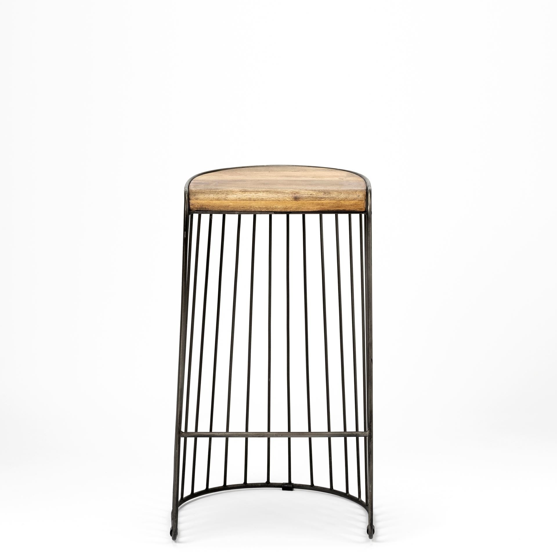 Wood And Metal Wire Design Counter Stool By Homeroots | Counter Stools | Modishstore - 2