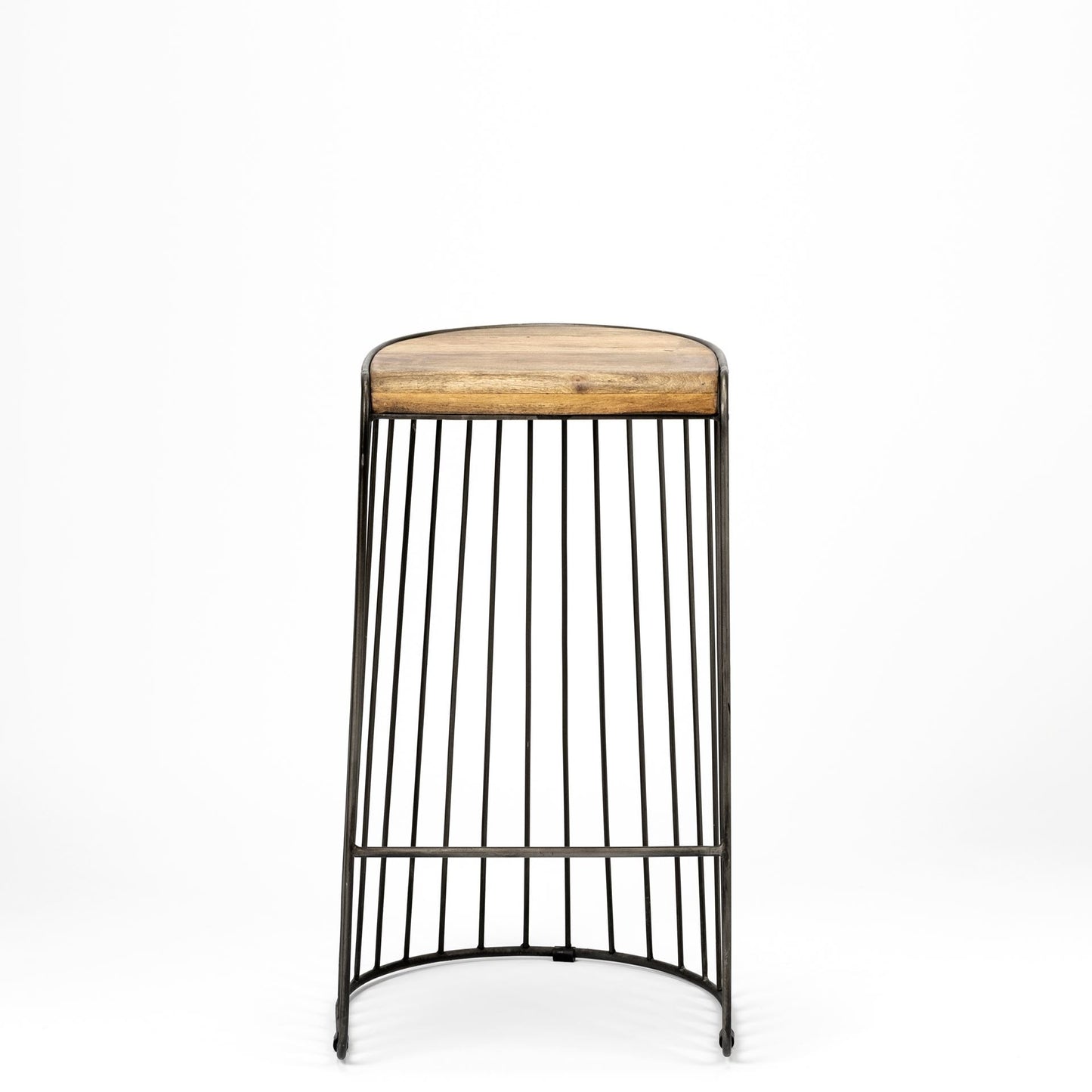 Wood And Metal Wire Design Counter Stool By Homeroots | Counter Stools | Modishstore - 3