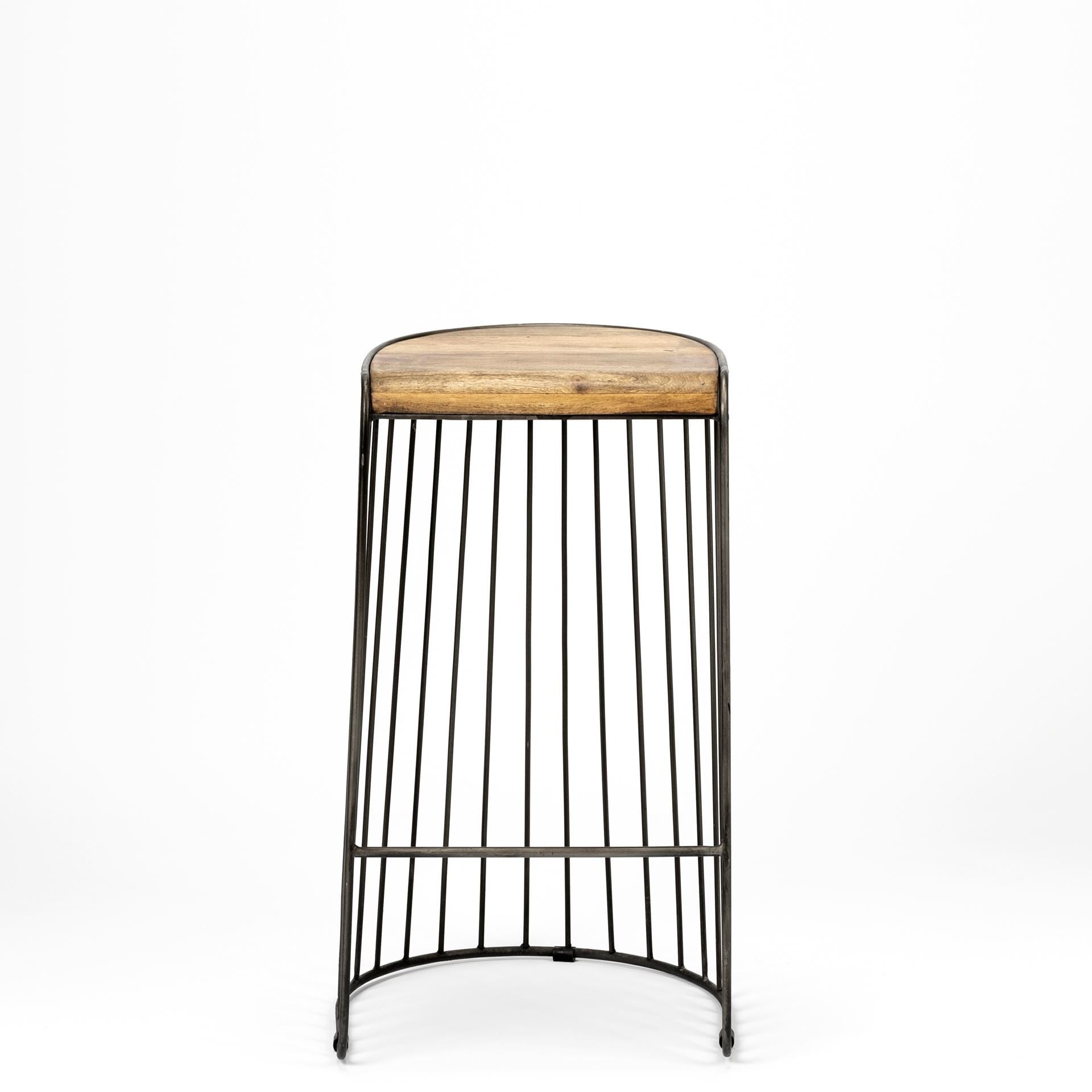 Wood And Metal Wire Design Counter Stool By Homeroots | Counter Stools | Modishstore - 3