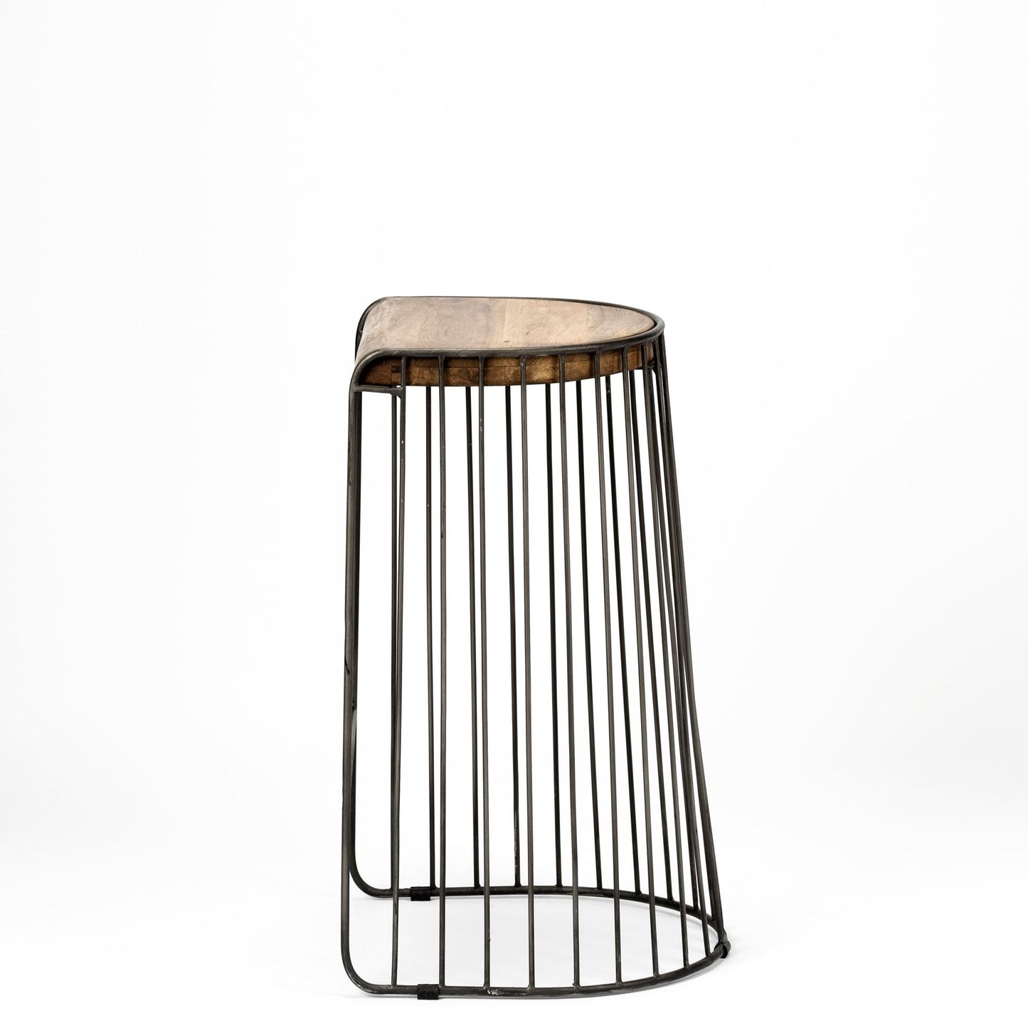 Wood And Metal Wire Design Counter Stool By Homeroots | Counter Stools | Modishstore - 4