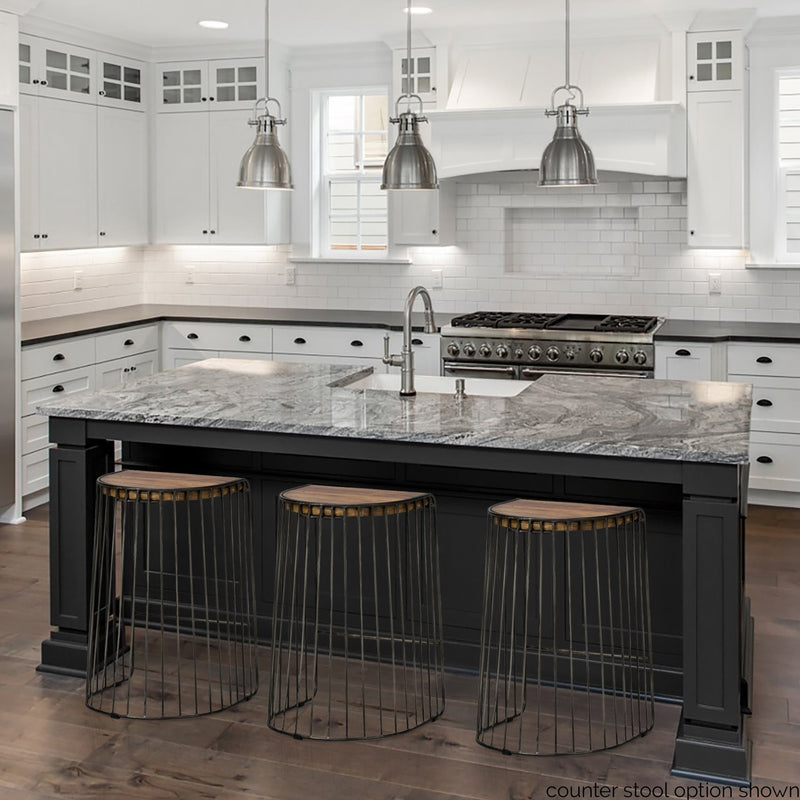 Wood And Metal Wire Design Counter Stool By Homeroots | Counter Stools | Modishstore