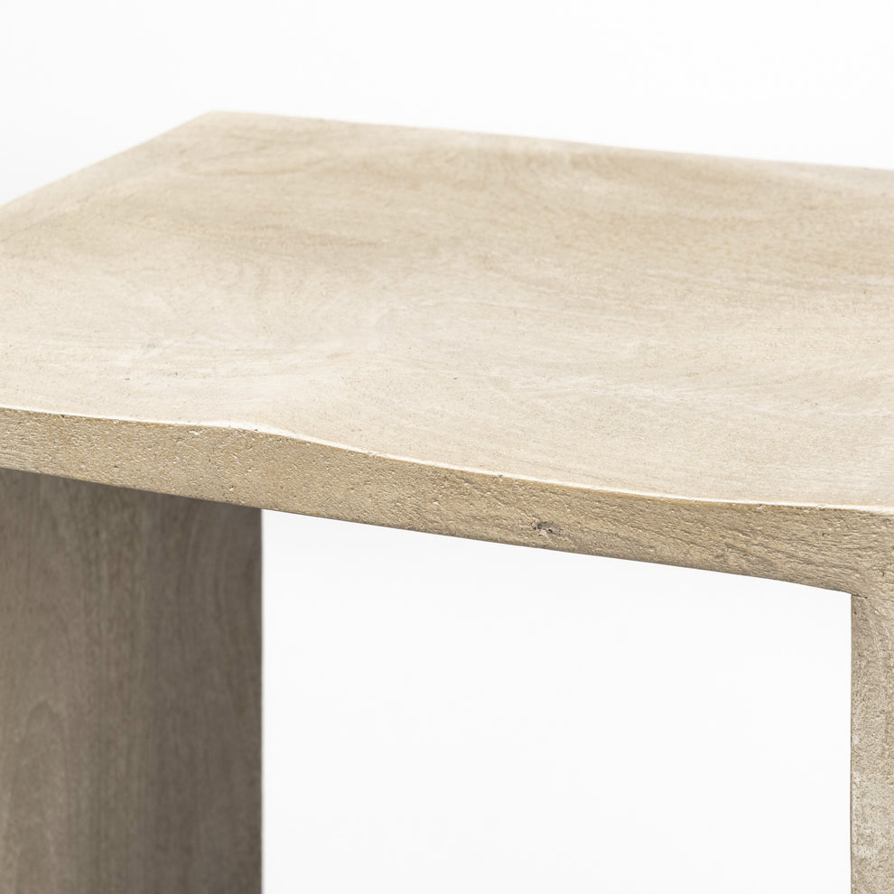 26' Minimal Cool Gray Brown Wood Counter Stool By Homeroots | Counter Stools | Modishstore - 6