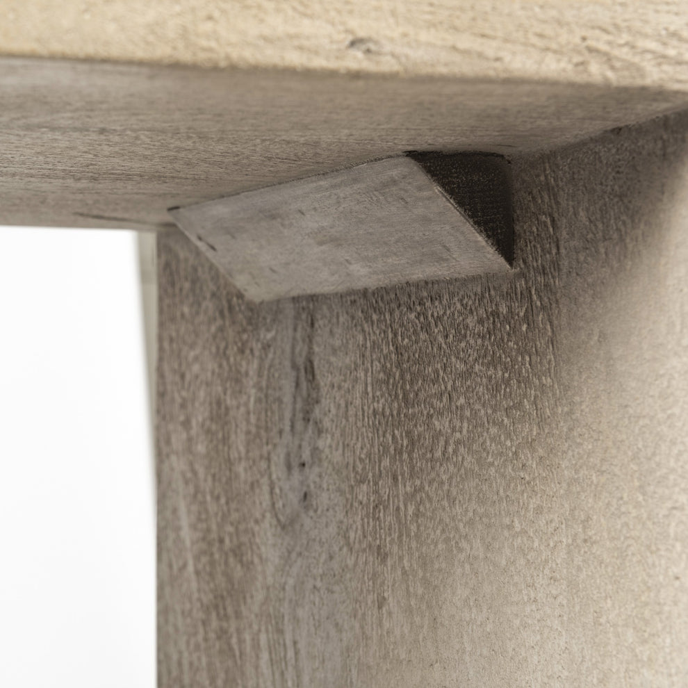 26' Minimal Cool Gray Brown Wood Counter Stool By Homeroots | Counter Stools | Modishstore - 8
