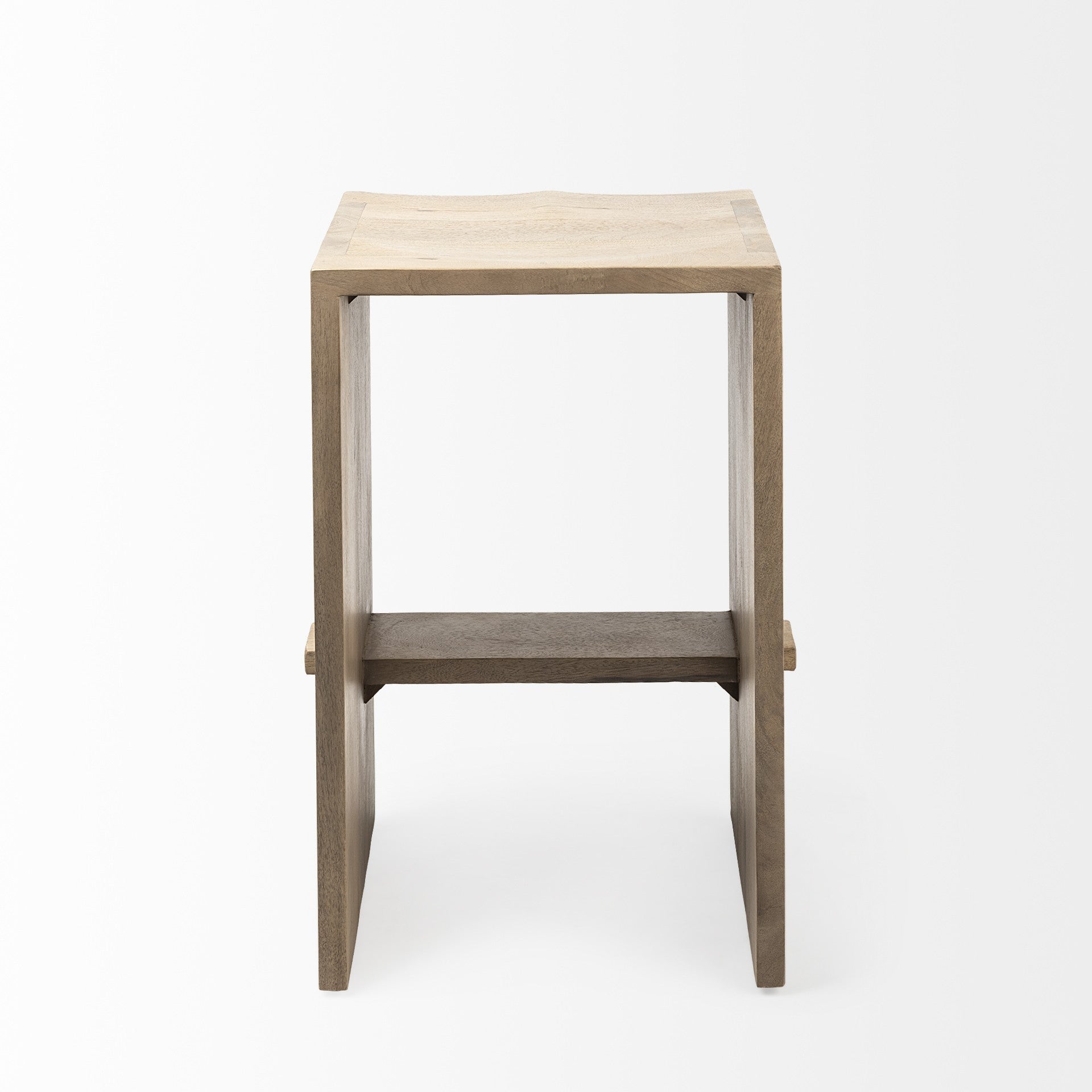 26' Minimal Cool Gray Brown Wood Counter Stool By Homeroots | Counter Stools | Modishstore - 13