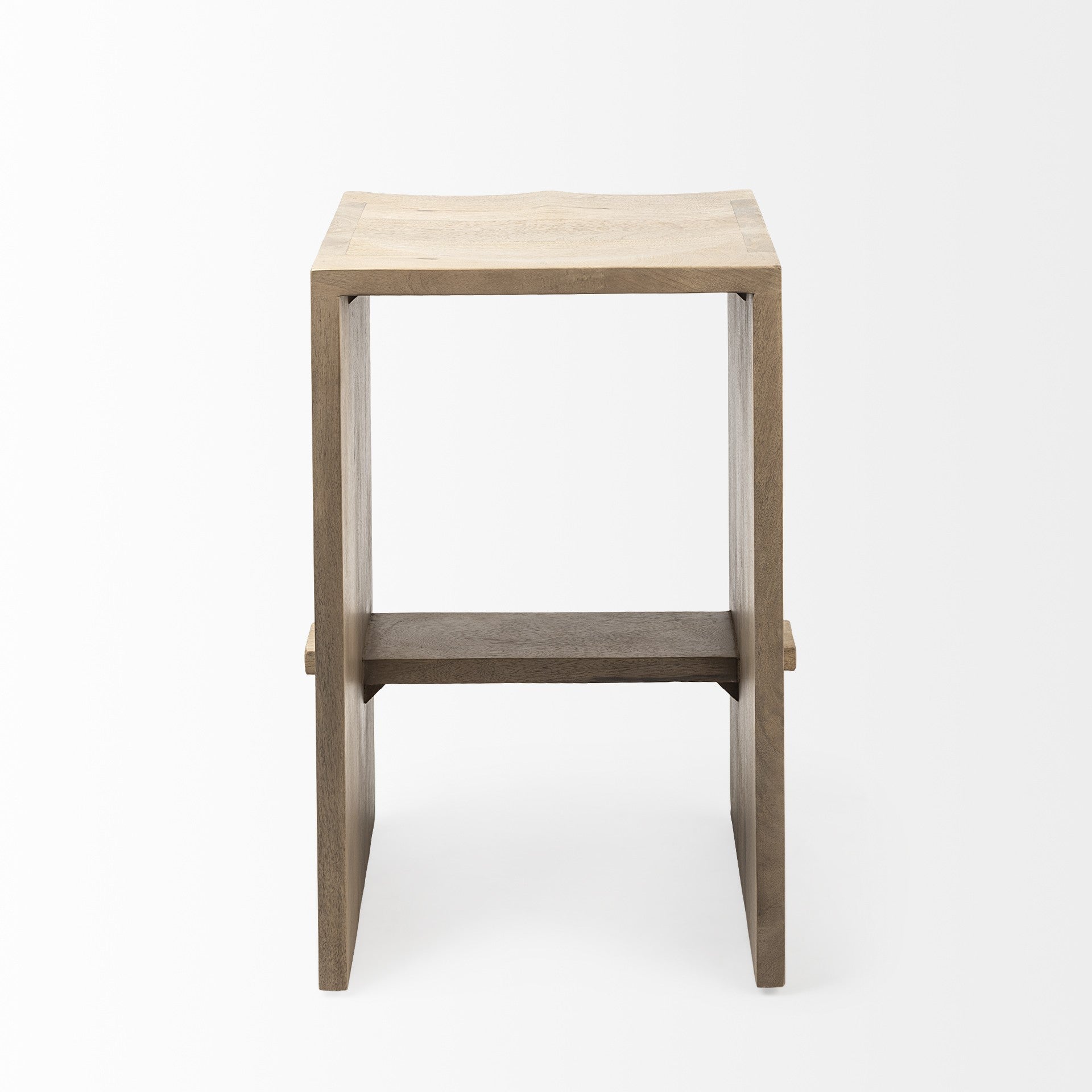 26' Minimal Cool Gray Brown Wood Counter Stool By Homeroots | Counter Stools | Modishstore - 13