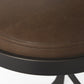 Brown Leather C Shape Metal Counter Stool By Homeroots | Counter Stools | Modishstore - 8