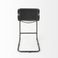 Black Leather Iron Framed Counter Stool By Homeroots | Counter Stools | Modishstore - 4