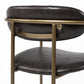 Brown Leather Gold Framed Counter Stool By Homeroots | Counter Stools | Modishstore - 9