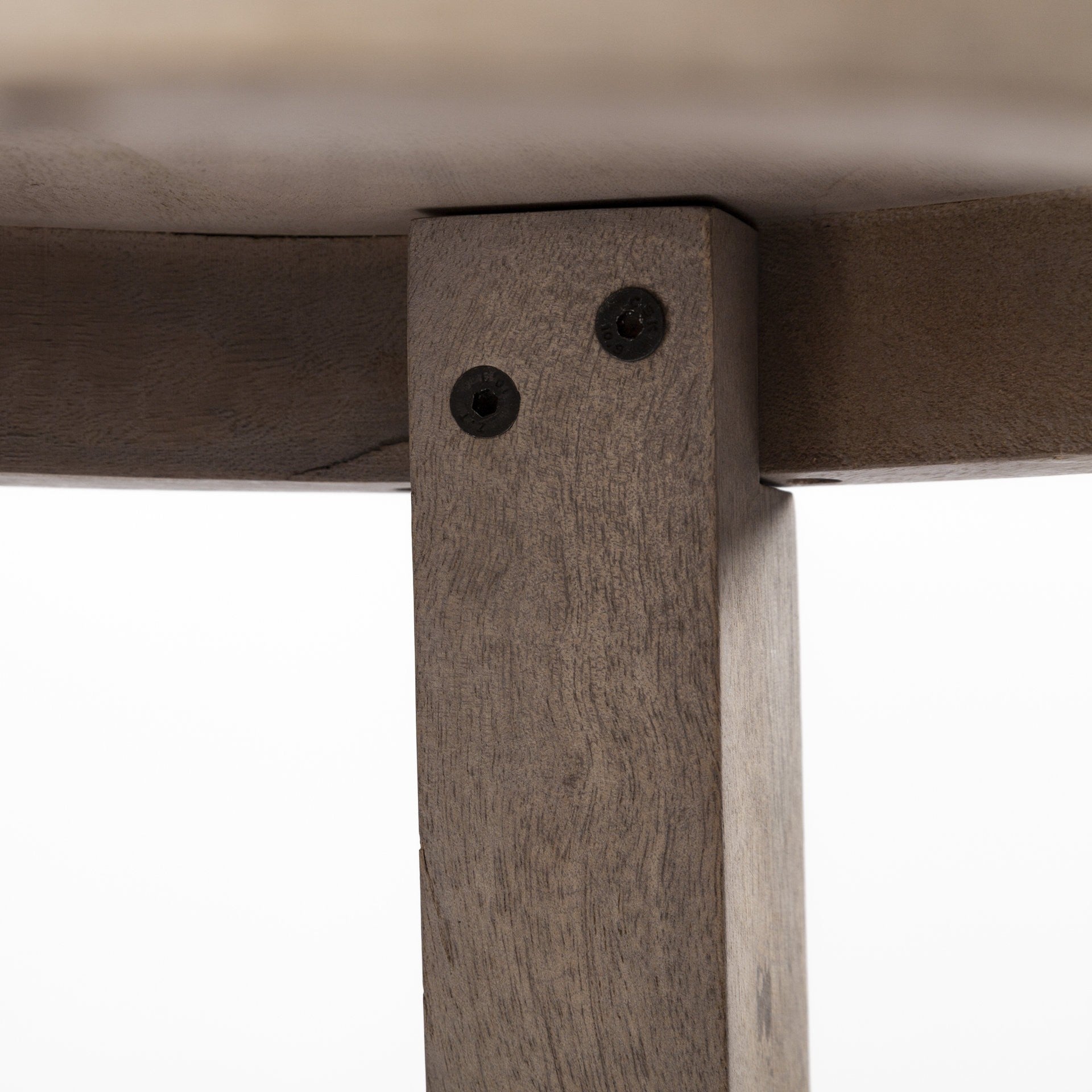 Cool Gray Whitewash Round Wooden Stool By Homeroots | Stools | Modishstore - 8